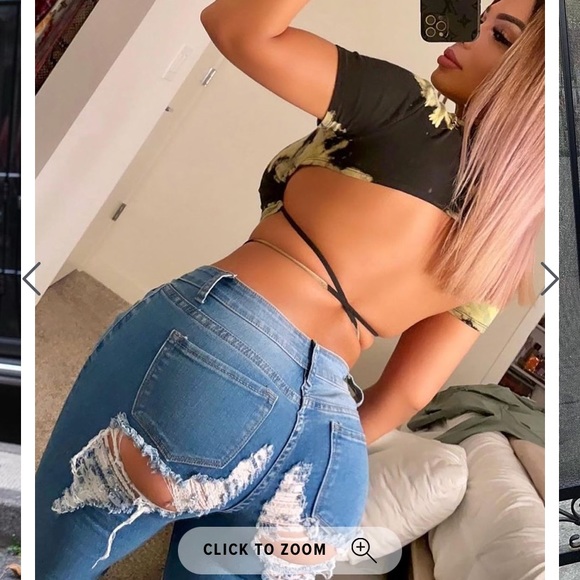Fashion Nova Booty Ripped Skinny Jeans - Picture 3 of 3